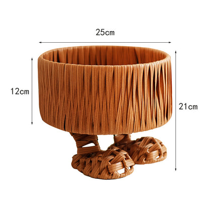 Handcrafted natural material storage basket Acalora