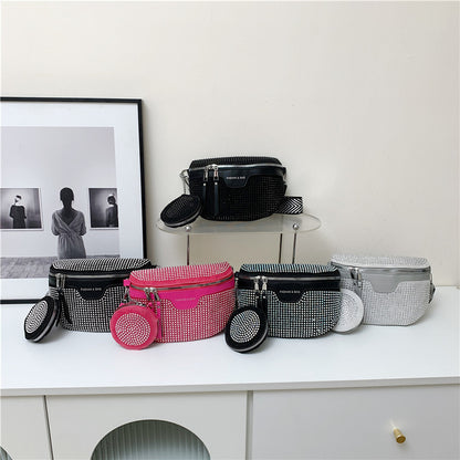 Stylish Rhinestone Embellished Mini Crossbody Bag Acalora