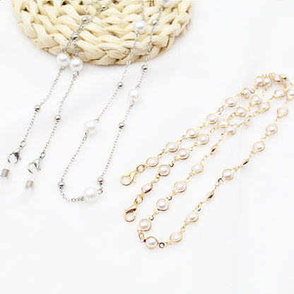 Elegant Pearl-Linked Eyewear Chain Acalora