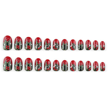 Artificial nails with festive Christmas design Acalora