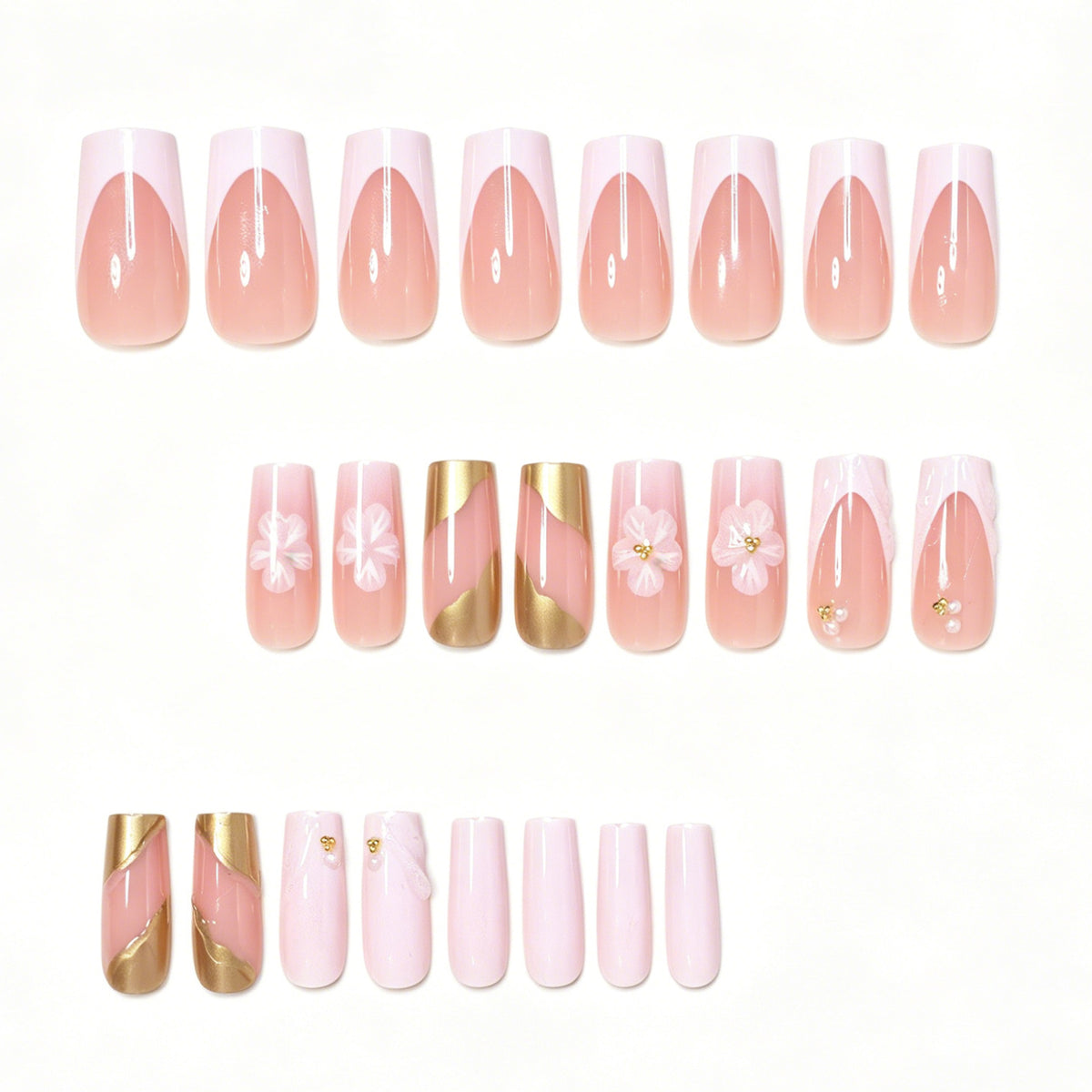 Deluxe Floral Acrylic Nail Art Set Acalora