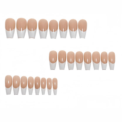 Artificial nails in elegant French Tip design Acalora