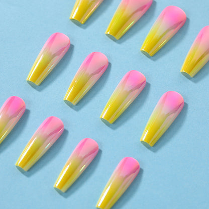 Artificial nail tips in modern ombre design Acalora