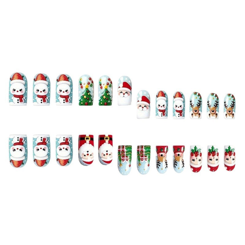 Festive Holiday Character Nail Art Set Acalora