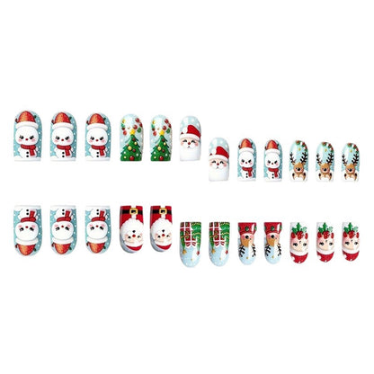 Festive Holiday Character Nail Art Set Acalora