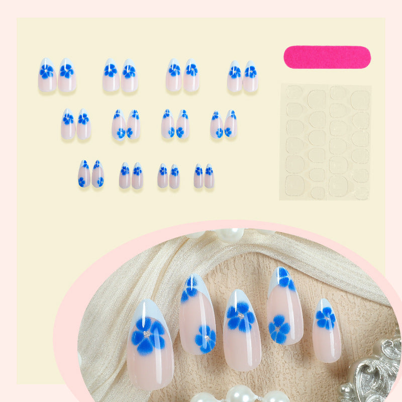 Floral Print Press-On Nail Set Acalora