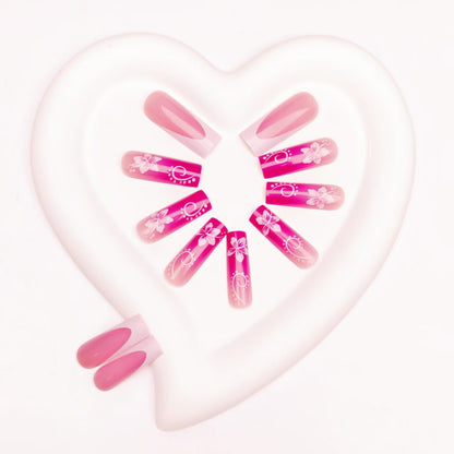 Floral Art Gel Nail Design Acalora