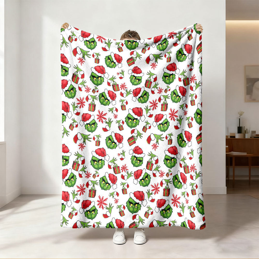 Unisex Cozy Dog-Themed Fleece Throw Blanket