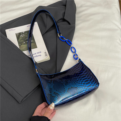 Stylish Textured Snakeskin Effect Handbag Acalora
