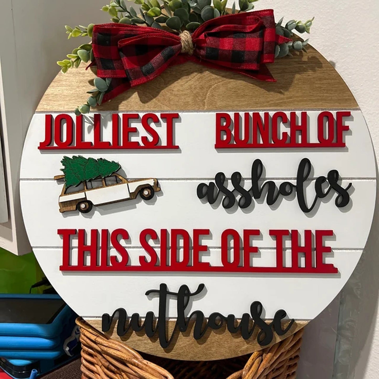 Skanto Skanto | Fun Christmas Holiday Themed Door Hanger