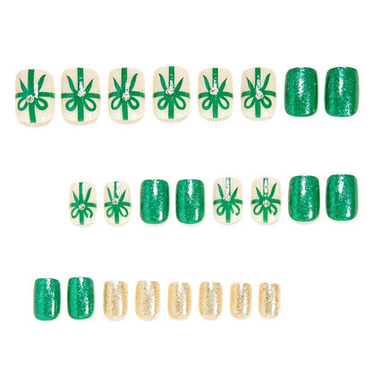Festive Holiday-Themed Press-On Nail Art Set Acalora