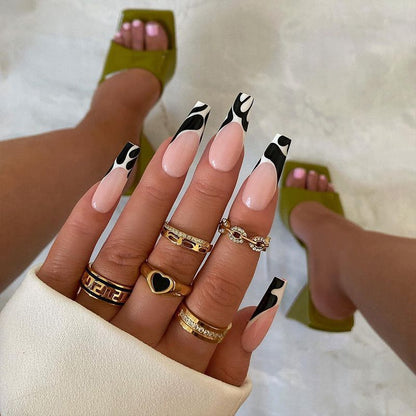 Artificial nail set with unique patterns Acalora