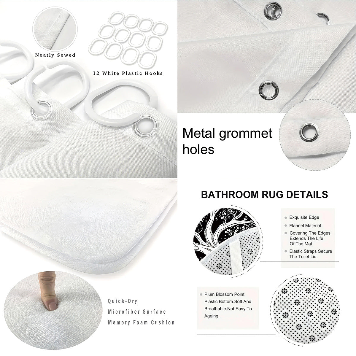 Artistic Tree Design Bathroom Set