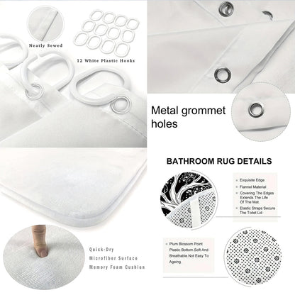 Artistic Tree Design Bathroom Set