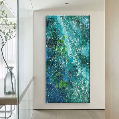 Abstract Ocean-Inspired Canvas Artwork