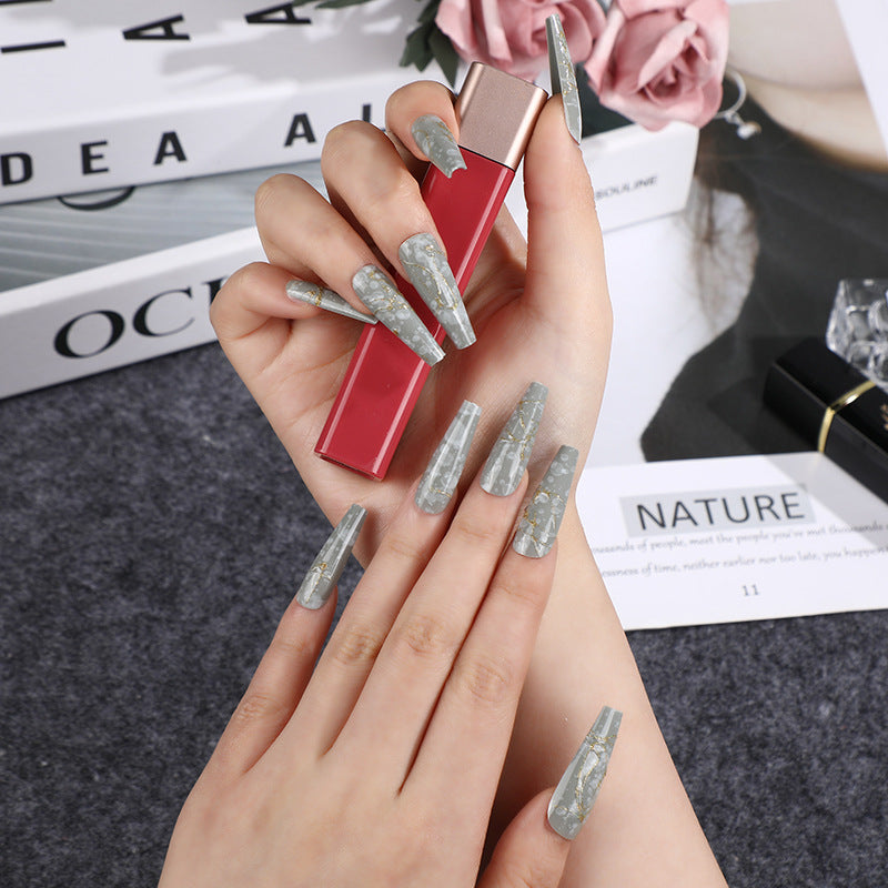 Artificial nails in elegant geometric design Acalora