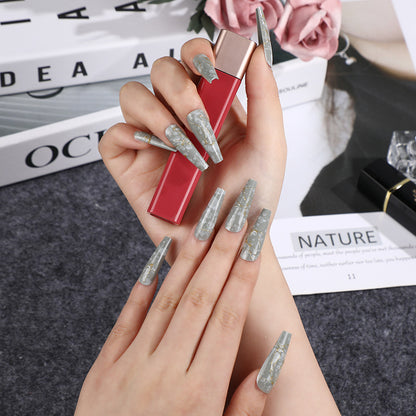 Artificial nails in elegant geometric design Acalora