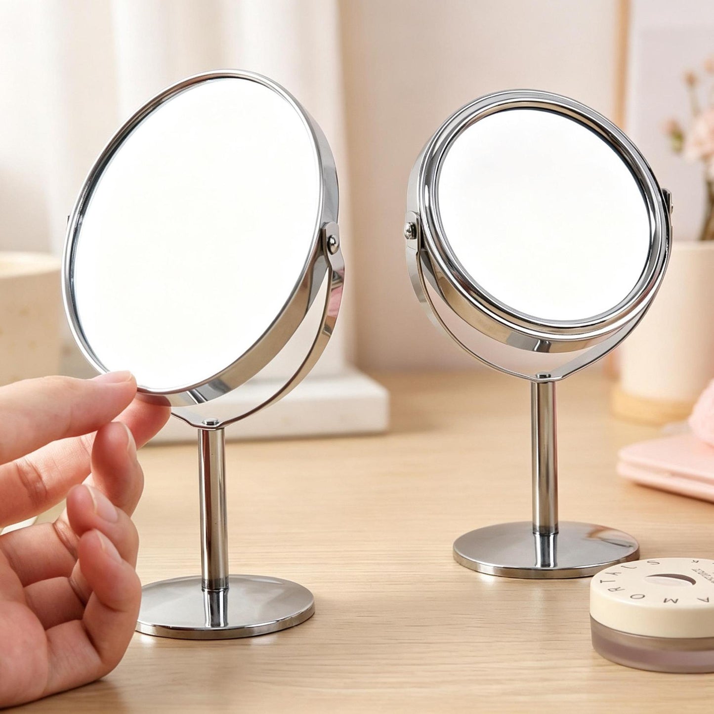 Adjustable Double-Sided Vanity Mirror