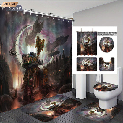 Digital Fantasy-Themed Bathroom Decor Set
