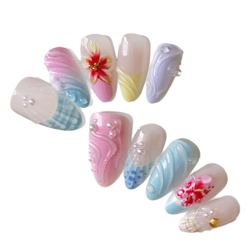 Artistic Sea-Inspired Shell Nail Art Set Acalora