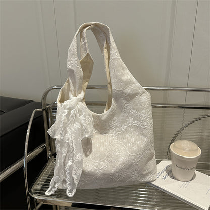 Elegant Lace-Trimmed Shoulder Bag Acalora