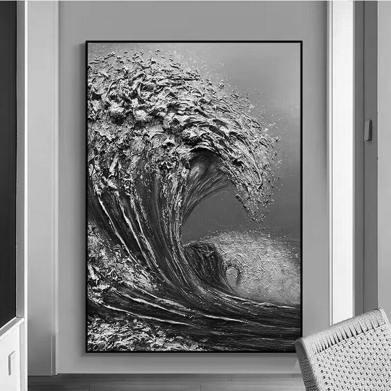 Abstract Ocean-Inspired Canvas Art