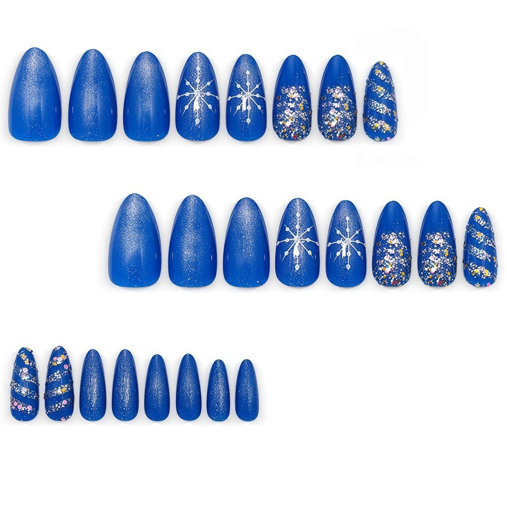 Artificial Nails Set with striking glitter and pattern designs Acalora
