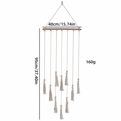 Decorative wall hanging with fringes