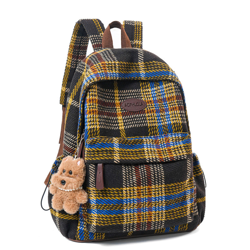 Chic Animal-Print School Backpack Bowlift