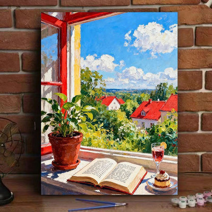 Scenic Window View Canvas Art Print