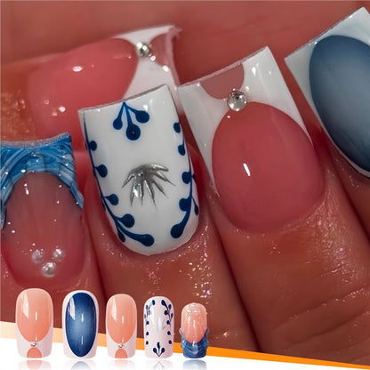 Artistic Decorative Press-On Nail Set Acalora