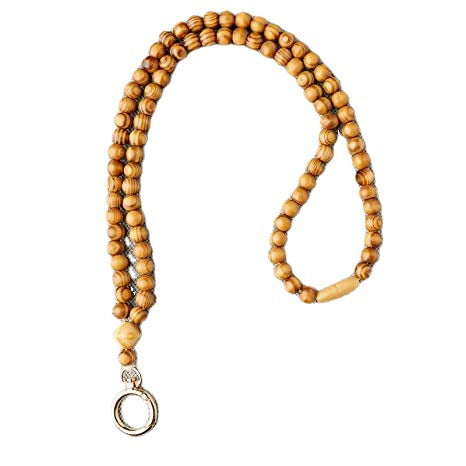 Elegant Wooden Beaded Eyewear Chain Acalora