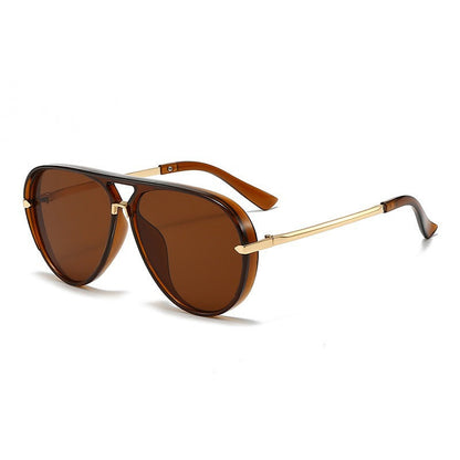 Women Pilot Sunglasses with Modern Metal Frame and UV Protection Bowlift