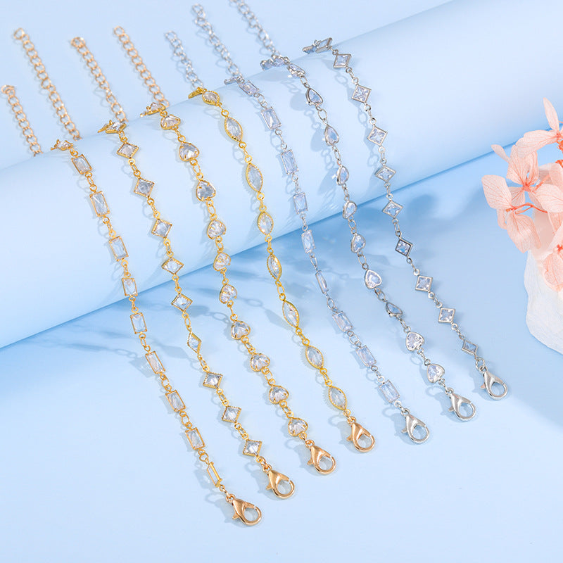 Elegant Glass Chain Bracelet Acalora