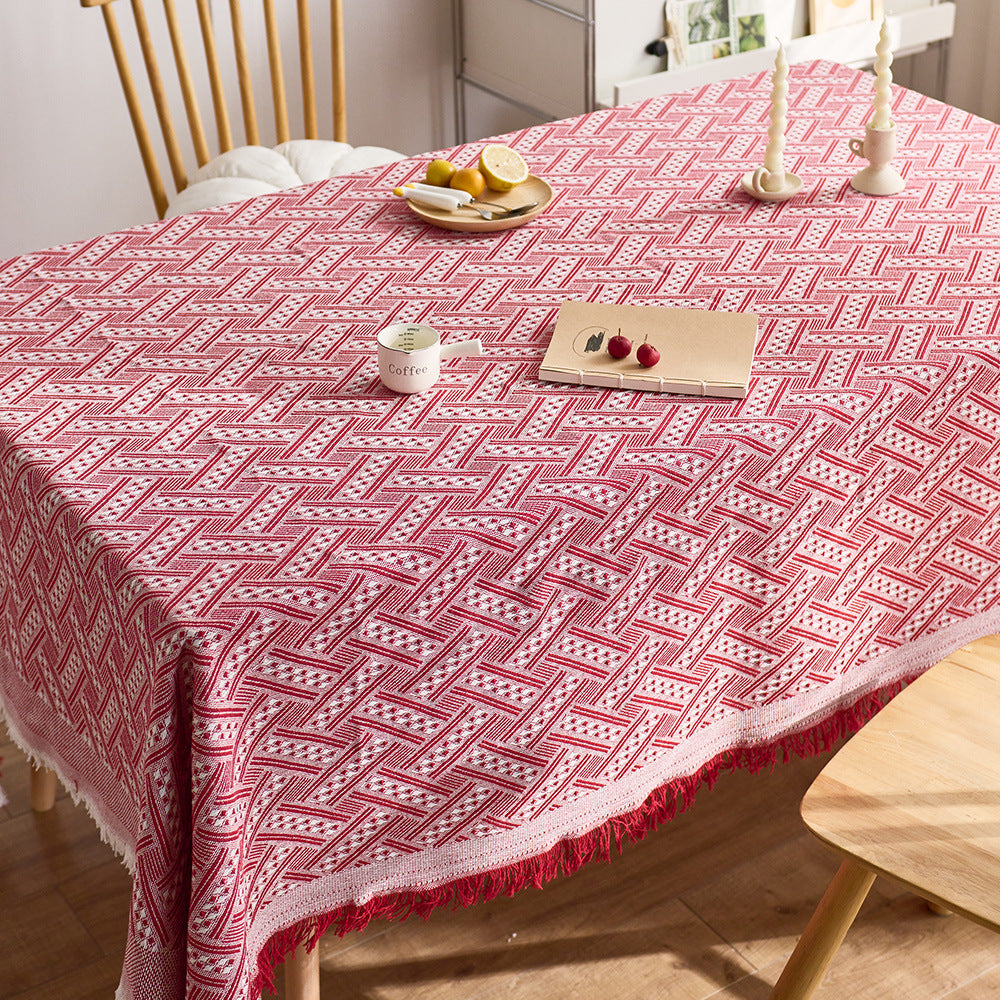 Elegant Woven Tablecloth