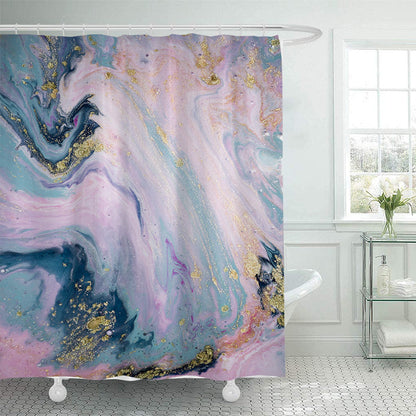 Artistic Marble Print Shower Curtain