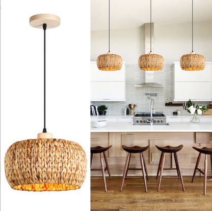 Hanging light made of braided material Acalora