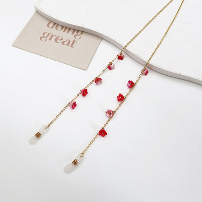 Floral Embellished Eyewear Chain Acalora