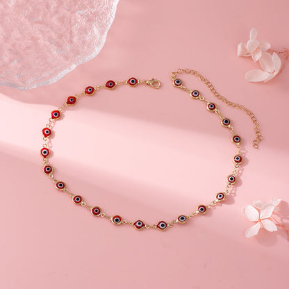 Decorative Evil Eye Charm Necklace Acalora