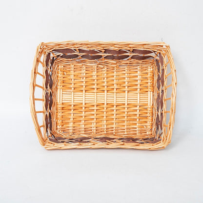 Braided storage basket with elegant fabric insert