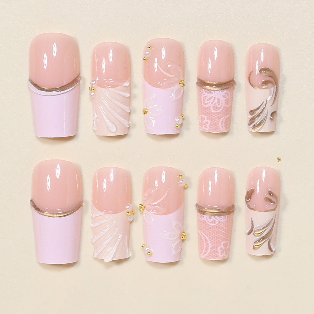 Elegant Decorative Press-On Nail Tips Acalora