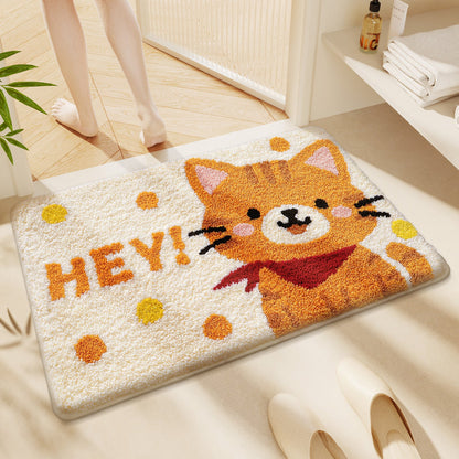 Cute Cartoon Cat Bath Rug