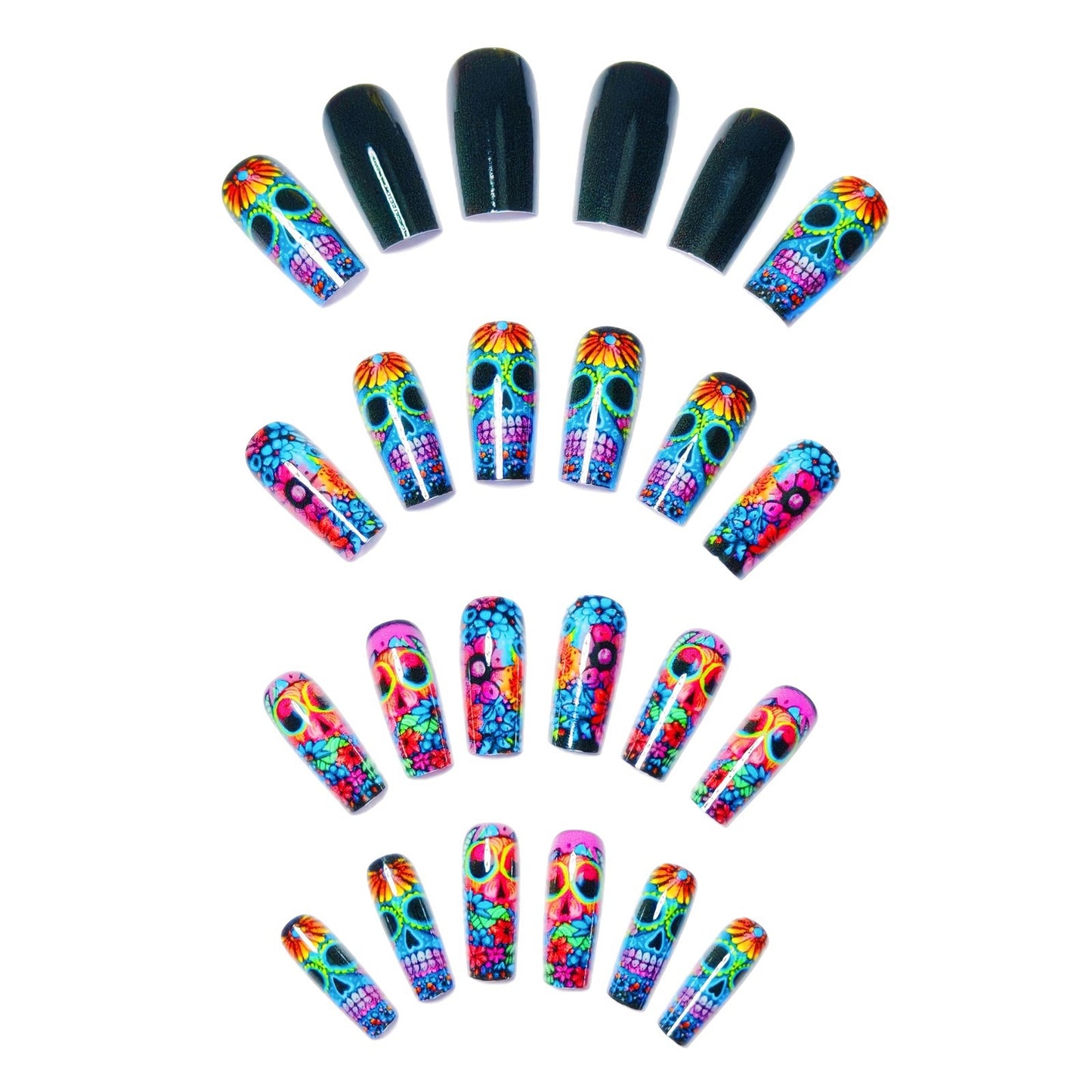 Decorative Skull Design Nail Art Acalora