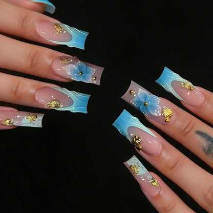 3D Floral Design Press-On Nail Set Acalora