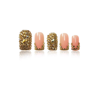 Glamorous Rhinestone Accented Press-On Nails Acalora