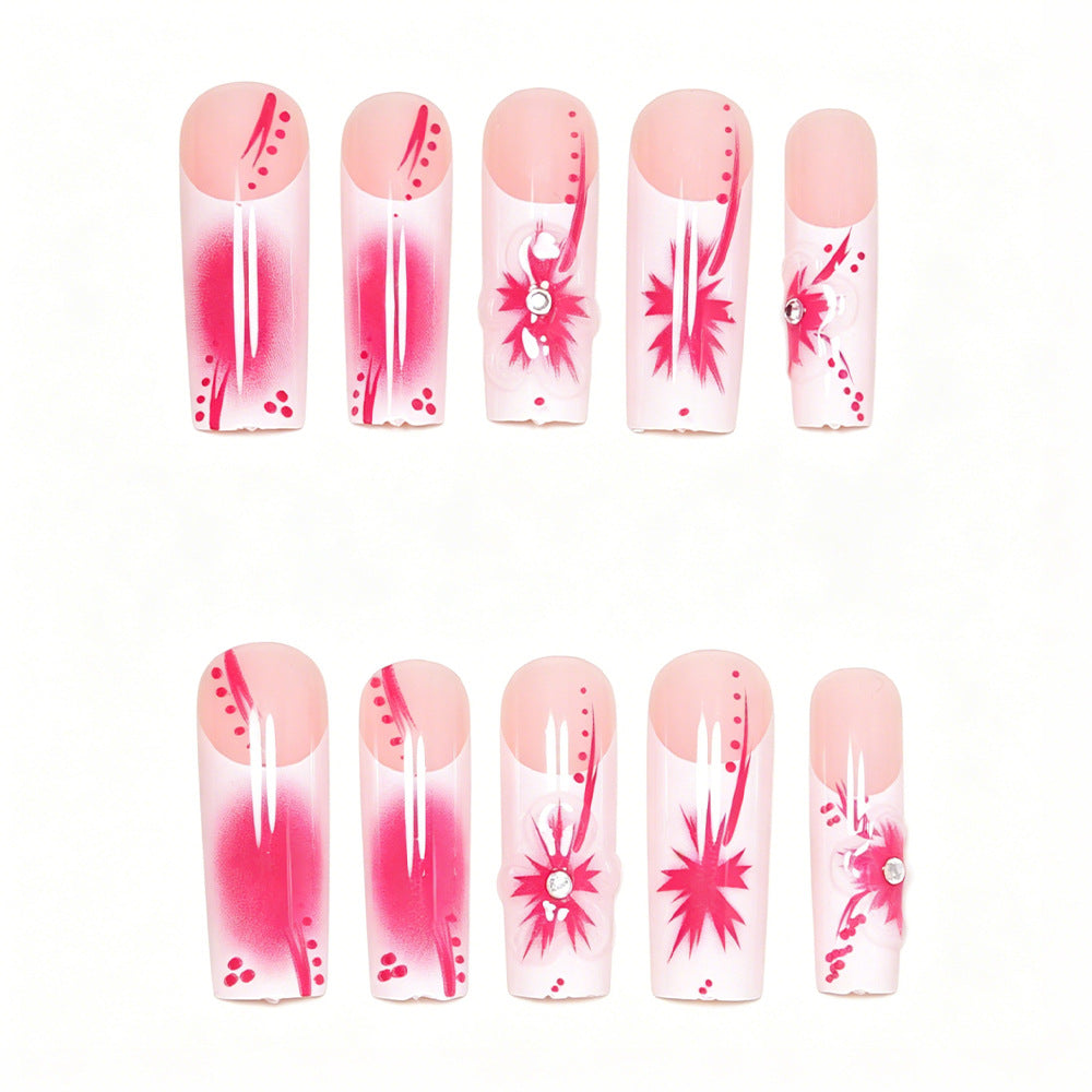 Artistic Floral Stiletto Nail Art Set Acalora