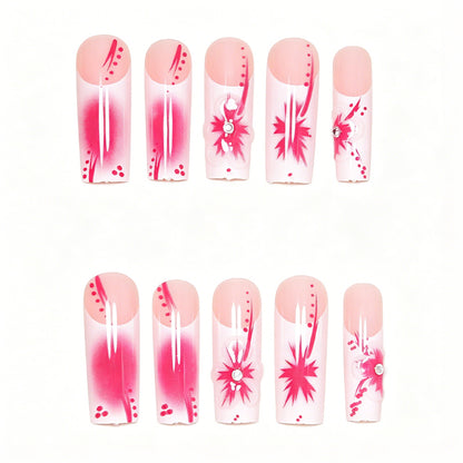 Artistic Floral Stiletto Nail Art Set Acalora