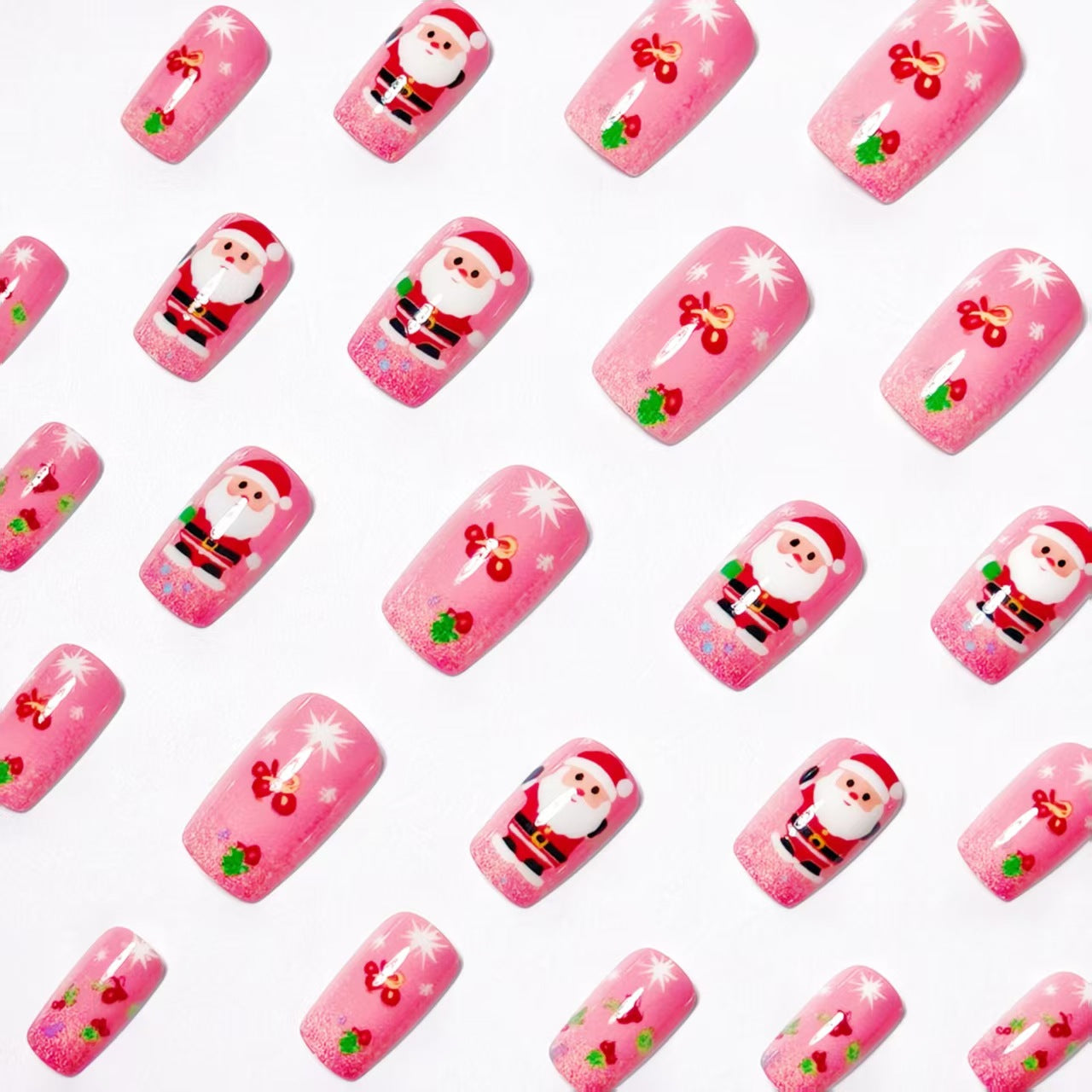 Festive 3D Santa Nail Art Acalora