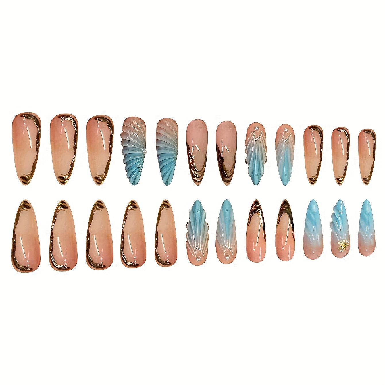 Artistic Sculpted Press-On Nail Set Acalora
