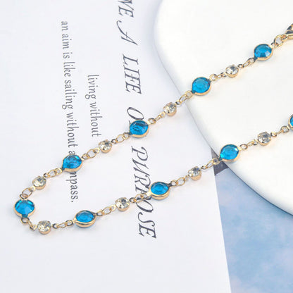 Elegant Stone Rhinestone Necklace Acalora